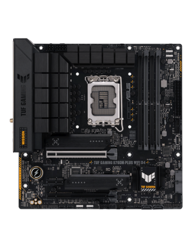 Asus | TUF GAMING B760M-PLUS WIFI D4 | Processor family Intel | Processor socket LGA1700 | DDR4 DIMM | Memory slots 4 | Support