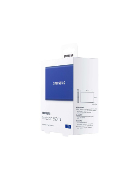 Samsung | Portable SSD | T7 | 2000 GB | N/A " | USB 3.2 | Blue - Asusshop.lt