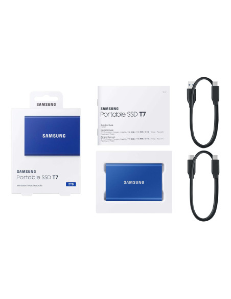 Samsung | Portable SSD | T7 | 2000 GB | N/A " | USB 3.2 | Blue - Asusshop.lt