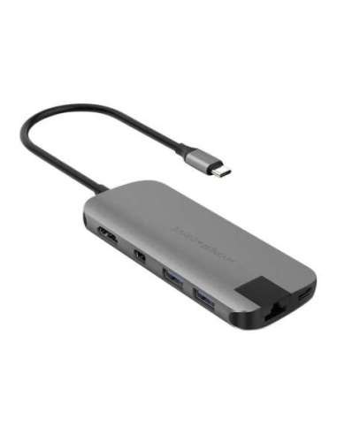 Hyper | HyperDrive Universal USB-C 8-in-1 Hub with HDMI, MiniDP and 60 W PD Power Pass-Thru