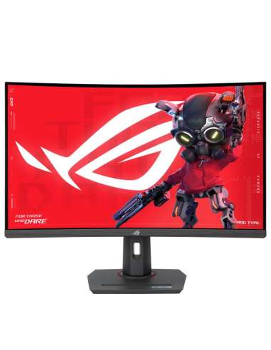 LCD Monitor, ASUS, ROG Strix XG32WCMS, 31.5", Gaming/Curved, Panel VA, 2560x1440, 16:9, 280Hz, 1 ms, Swivel, Pivot, Height adju