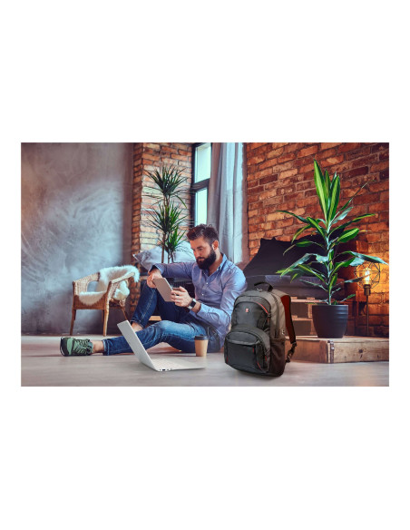 PORT DESIGNS | Houston | Fits up to size 17.3 " | Backpack | Black | Shoulder strap