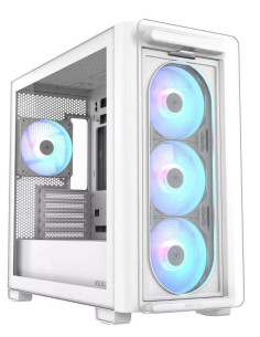 Case, ASUS, A23 PLUS, MidiTower, Case product features Transparent panel, MicroATX, MiniITX, Colour White, A23PLUSTG/ARGBWHITE