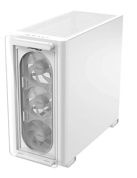 Case, ASUS, A23 PLUS, MidiTower, Case product features Transparent panel, MicroATX, MiniITX, Colour White, A23PLUSTG/ARGBWHITE