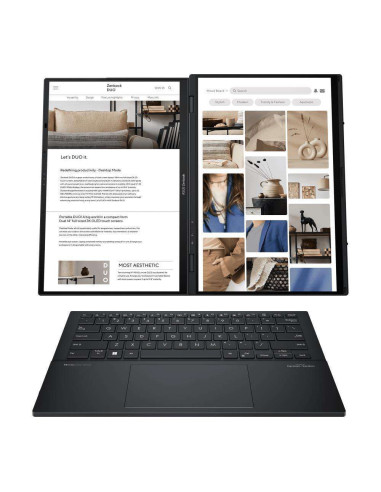Notebook, ASUS, ZenBook Series, DUO, UX8406CA-PZ009W, CPU Core Ultra, U9-285H, 2900 MHz, 14", Touchscreen, 2880x1800, RAM 32GB,