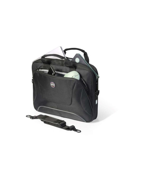 PORT DESIGNS | Courchevel | Fits up to size 15.6 " | Messenger - Briefcase | Shoulder strap | Black