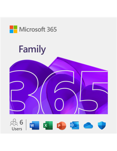 Microsoft | M365 Family | 6GQ-00092 | ESD | 1-6 PCs/Macs user(s) | License term 1 year(s) | All Languages