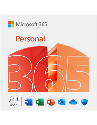 Microsoft | 365 Personal | QQ2-00012 | ESD | 1 PC/Mac user(s) | License term 1 year(s) | All Languages | Eurozone