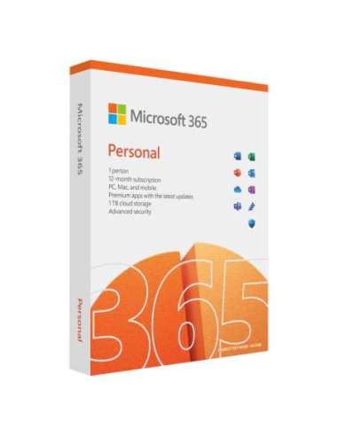 Microsoft | 365 Personal | QQ2-01897 | M365 Personal | FPP | License term 1 year(s) | English | EuroZone Medialess