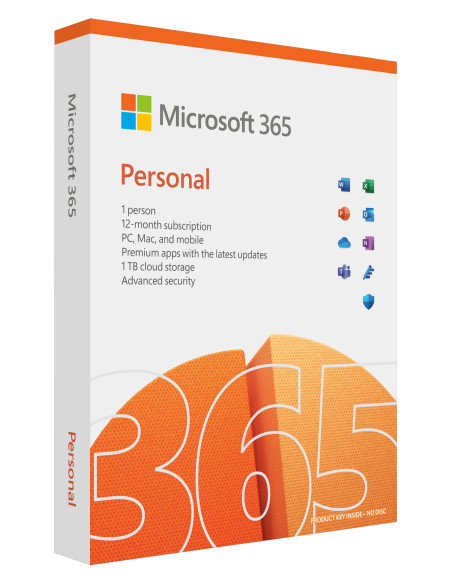 Microsoft | 365 Personal | QQ2-01897 | M365 Personal | FPP | License term 1 year(s) | English | EuroZone Medialess