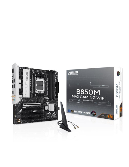 Mainboard, ASUS, AMD B850, SAM5, Micro-ATX, Memory DDR5, Memory slots 4, 3xPCI-Express 4.0 16x, 1xPCI-Express 5.0 16x, 3xM.2, 1