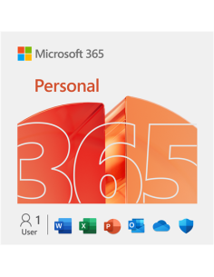 Microsoft | 365 Personal | QQ2-00012 | ESD | 1 PC/Mac user(s) | License term 1 year(s) | All Languages | Eurozone
