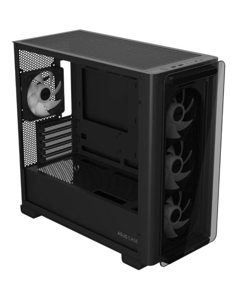Case, ASUS, A23 PLUS, MidiTower, Case product features Transparent panel, MicroATX, MiniITX, Colour Black, A23PLUSTG/ARGBBLACK