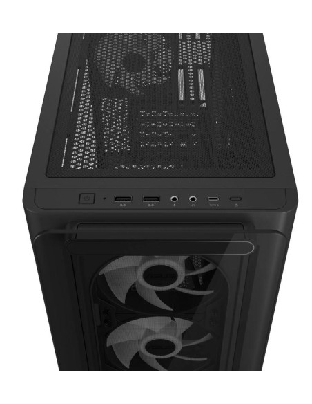 Case, ASUS, A23 PLUS, MidiTower, Case product features Transparent panel, MicroATX, MiniITX, Colour Black, A23PLUSTG/ARGBBLACK