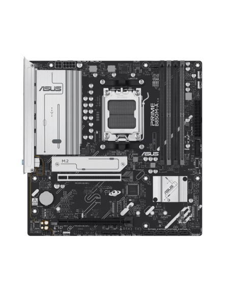 Mainboard, ASUS, AMD B850, SAM5, Micro-ATX, Memory DDR5, Memory slots 4, 1xPCI-Express 4.0 16x, 1xPCI-Express 5.0 16x, 3xM.2, 1