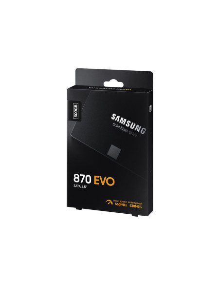 Samsung | SSD | 870 EVO | 500 GB | SSD form factor 2.5" | Solid-state drive interface SATA III | Read speed 560 MB/s | Write sp