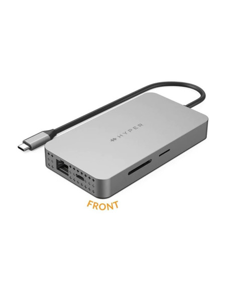 Hyper | HyperDrive Universal USB-C 10-in1 Dual HDMI Mobile Dock | Ethernet LAN (RJ-45) ports 1 | HDMI ports quantity 2
