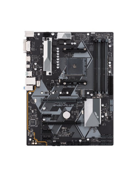 Asus | PRIME B450-PLUS | Processor family AMD | Processor socket AM4 | Memory slots 4 | Number of SATA connectors 6 x SATA 6Gb/