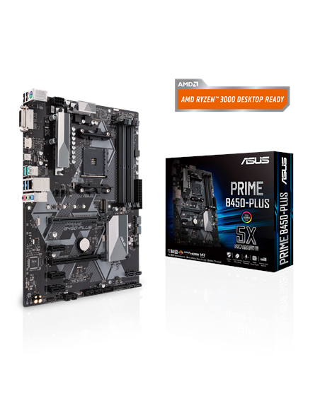 Asus | PRIME B450-PLUS | Processor family AMD | Processor socket AM4 | Memory slots 4 | Number of SATA connectors 6 x SATA 6Gb/