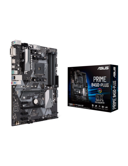 Asus | PRIME B450-PLUS | Processor family AMD | Processor socket AM4 | Memory slots 4 | Number of SATA connectors 6 x SATA 6Gb/