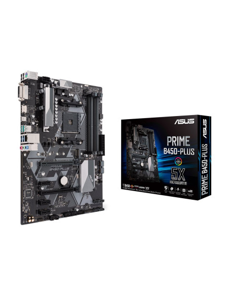 Asus | PRIME B450-PLUS | Processor family AMD | Processor socket AM4 | Memory slots 4 | Number of SATA connectors 6 x SATA 6Gb/