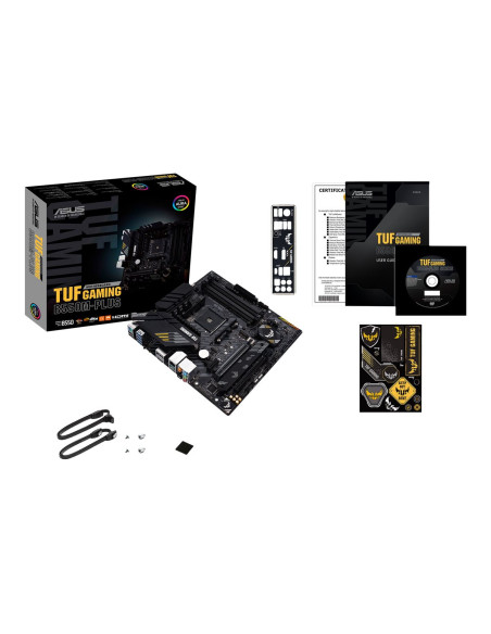 Asus | TUF Gaming B550M-Plus | Processor family AMD | Processor socket AM4 | DDR4 | Memory slots 4 | Chipset AMD B | Micro ATX