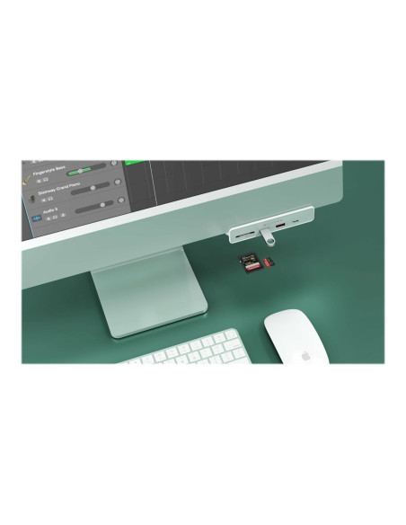 Hyper | HyperDrive USB-C 6-in-1 Form-fit Hub with 4K HDMI for iMac 24" | HDMI ports quantity 1
