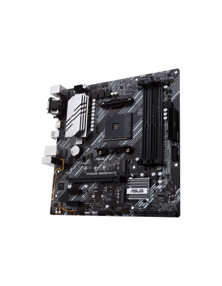 Asus | PRIME B550M-A | Processor family AMD | Processor socket AM4 | DDR4 | Memory slots 4 | Supported hard disk drive interfac