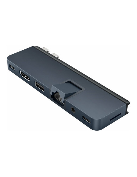Hyper | HyperDrive Dual USB-C TB Compatible 7-in-2 Hub with universal USB-C ext Adaptor for MacBook Air/Pro 2016-2020 | Etherne