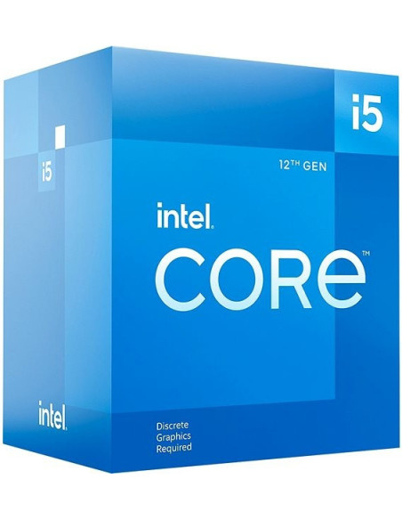 Intel | i5-12400F | 2.5 GHz | LGA1700 | Processor threads 12 | i5-124xx | Processor cores 6
