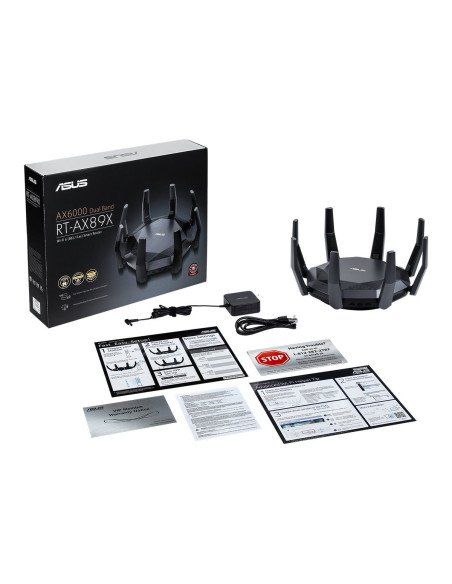 AX6000 Dual Band Router | RT-AX89X | 802.11ax | 4804+1300 Mbit/s | 10/100/1000 Mbit/s | Ethernet LAN (RJ-45) ports 8 | Mesh Sup