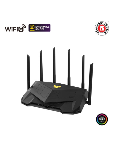 Dual Band WiFi6 Gigabit Router | TUF Gaming AX6000 | 802.11ax | 1148+4804 Mbit/s | 10/100/1000 Mbit/s | Ethernet LAN (RJ-45) po