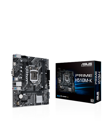 Asus | PRIME H510M-K | Processor family Intel | Processor socket LGA1200 | DDR4 | Memory slots 2 | Supported hard disk drive in