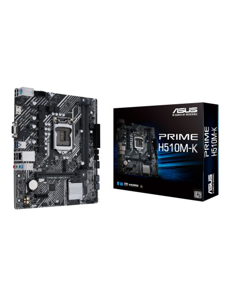 Asus | PRIME H510M-K | Processor family Intel | Processor socket LGA1200 | DDR4 | Memory slots 2 | Supported hard disk drive in