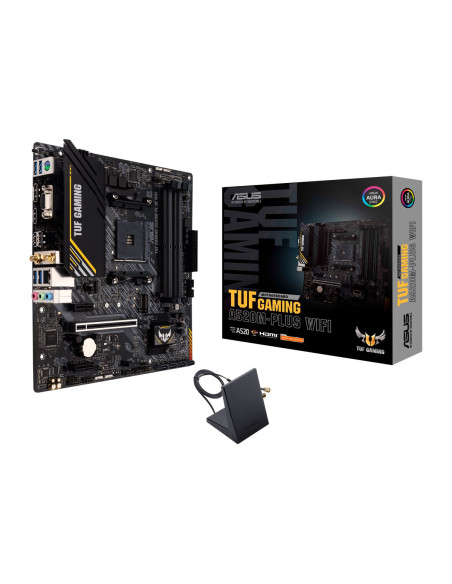 Asus | TUF GAMING A520M-PLUS | Processor family AMD | Processor socket AM4 | DDR4 | Memory slots 4 | Supported hard disk drive 