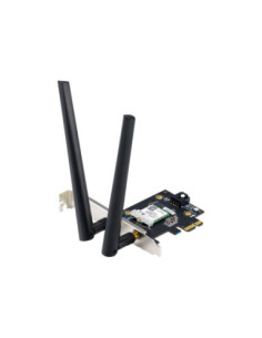 Asus WiFi 7 PCI-E Adapter with 2 external antennas | PCE-BE6500 | 802.11be | Mesh Support No | MU-MiMO No | No mobile broadband
