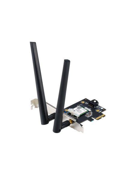 Asus WiFi 7 PCI-E Adapter with 2 external antennas | PCE-BE6500 | 802.11be | Mesh Support No | MU-MiMO No | No mobile broadband