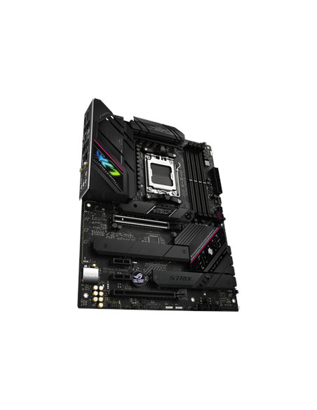 Asus | ROG STRIX B650E-F GAMING WIFI | Processor family AMD | Processor socket AM5 | DDR5 DIMM | Memory slots 4 | Supported har