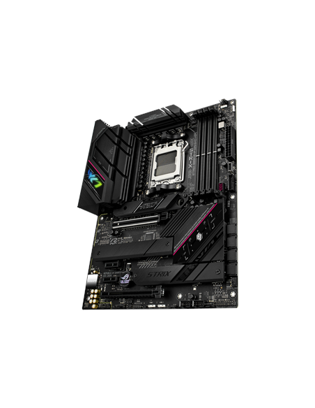 Asus | ROG STRIX B650E-F GAMING WIFI | Processor family AMD | Processor socket AM5 | DDR5 DIMM | Memory slots 4 | Supported har