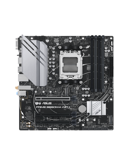Asus | PRIME B650M-A WIFI II | Processor family AMD | Processor socket AM5 | DDR5 DIMM | Memory slots 4 | Supported hard disk d