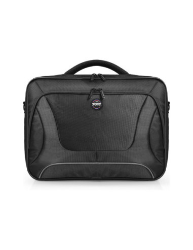 PORT DESIGNS | Courchevel | Fits up to size 15.6 " | Messenger - Briefcase | Shoulder strap | Black