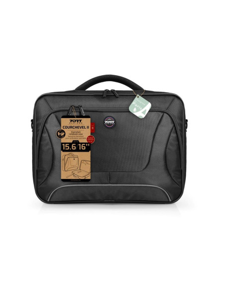 PORT DESIGNS | Courchevel | Fits up to size 15.6 " | Messenger - Briefcase | Shoulder strap | Black