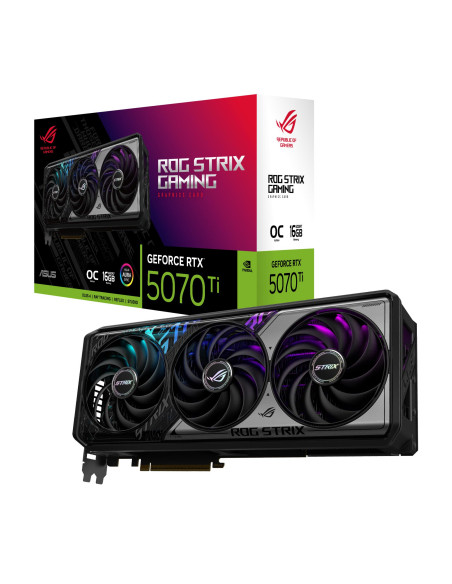 Graphics Card, ASUS, NVIDIA GeForce RTX 5070 Ti, 16 GB, GDDR7, PCIE 5.0 16x, Triple slot Fansink, STRIX-RTX5070TIO16G-GAM