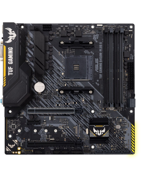 Asus | TUF GAMING B450M-PLUS II | Processor family AMD | Processor socket AM4 | DDR4 | Memory slots 4 | Number of SATA connecto