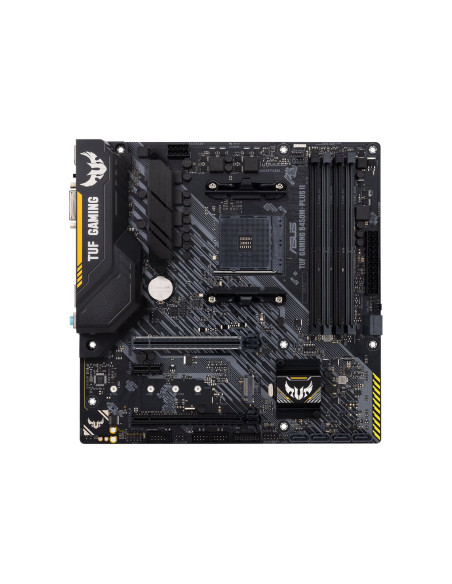 Asus | TUF GAMING B450M-PLUS II | Processor family AMD | Processor socket AM4 | DDR4 | Memory slots 4 | Number of SATA connecto