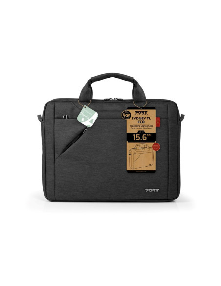 PORT DESIGNS | ECO SYDNEY | Fits up to size 15.6 " | Laptop Case | Black | Shoulder strap