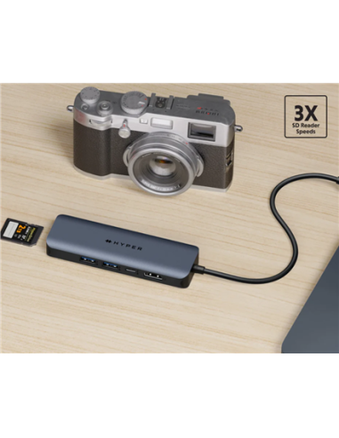 Hyper | HyperDrive EcoSmart Gen.2 Universal USB-C 6-in-1 Hub with 100 W PD Power Pass-thru