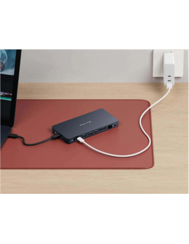 Hyper | HyperDrive Universal Silicon Motion USB-C 10-in1 Dual HDMI Docking Station | Ethernet LAN