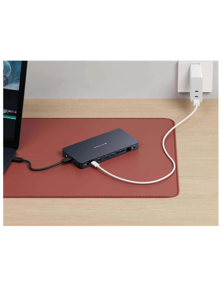 Hyper | HyperDrive Universal Silicon Motion USB-C 10-in1 Dual HDMI Docking Station | Ethernet LAN