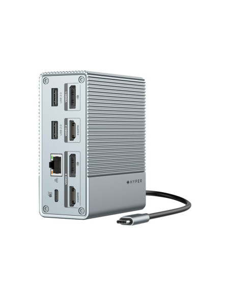 Hyper | HyperDrive GEN2 12-in-1 USB-C Docking Station | Ethernet LAN (RJ-45) ports 1 | HDMI ports quantity 2 Hyper | HyperDrive GEN2 12-in-1 USB-C Docking Station | Ethernet LAN (RJ-45) ports 1 | HDMI ports quantity 2